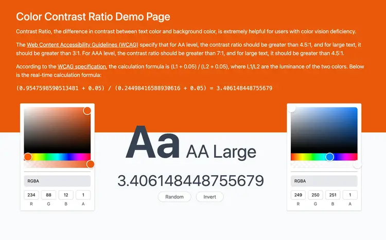 Color Contrast Ratio Calculator thumbnail